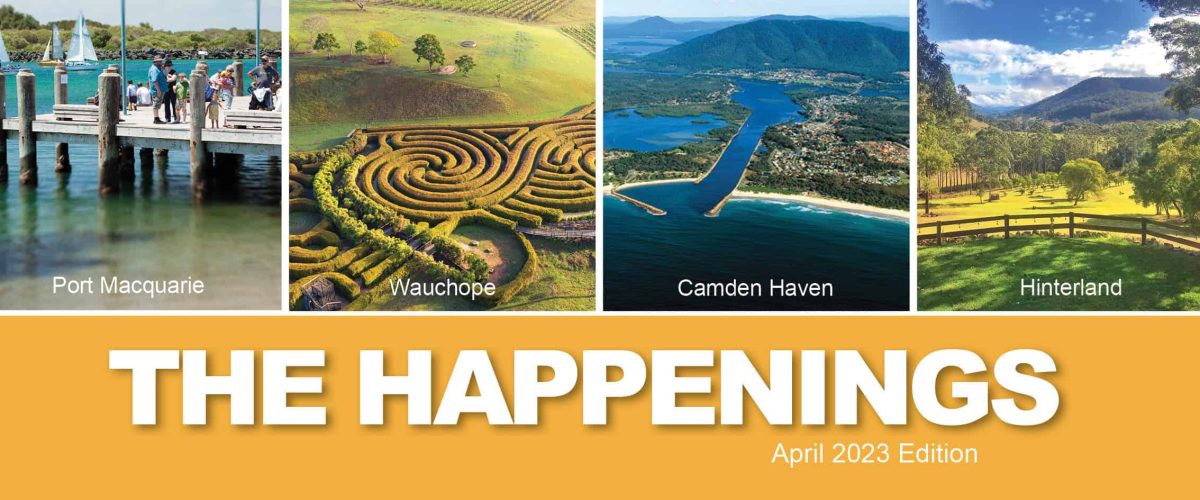 The Happenings April 2023 website banner