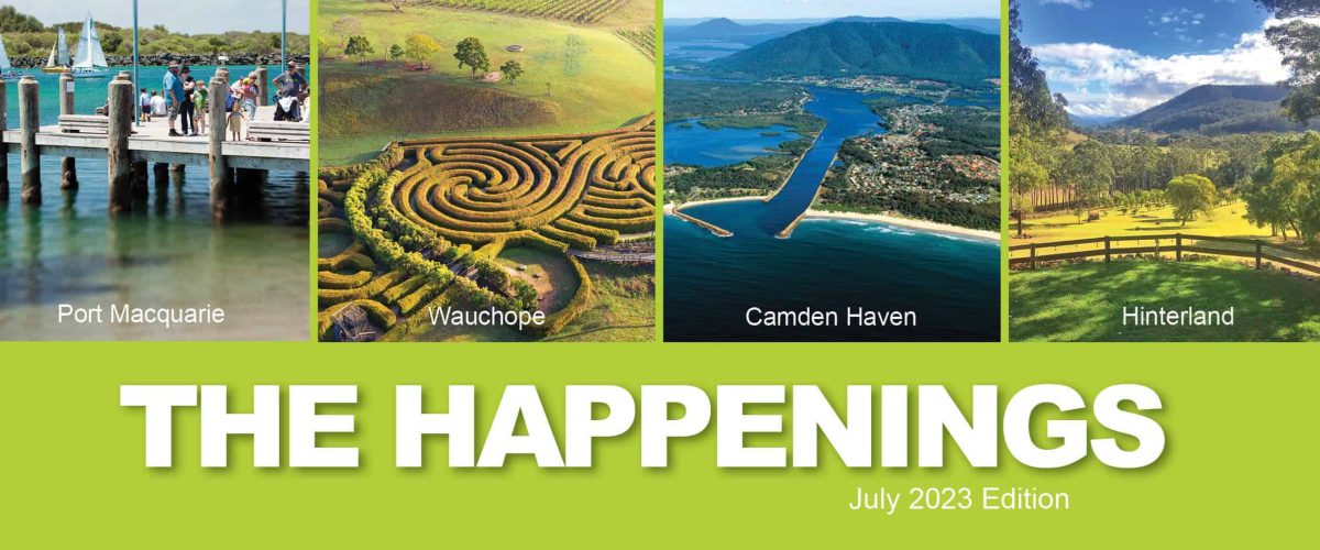The Happenings July 2023 website banner